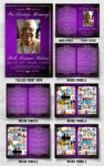 Purple and Gold Funeral Program