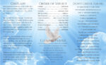 Dove Clouds Funeral Program