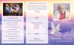 Trifold Dove Clouds Funeral Program