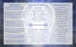 Trifold Angel Wings Funeral Program