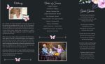 Trifold Butterfly Funeral Program
