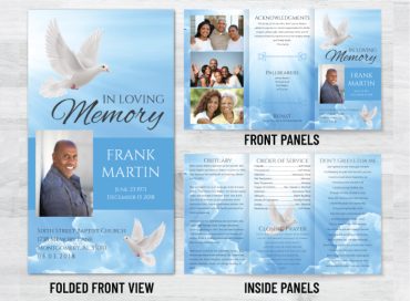 Trifold Funeral Programs