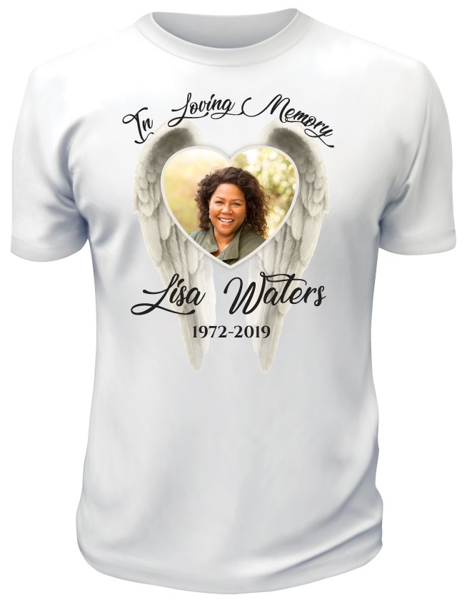 Angel Heart Memorial Tshirt in Loving Memory