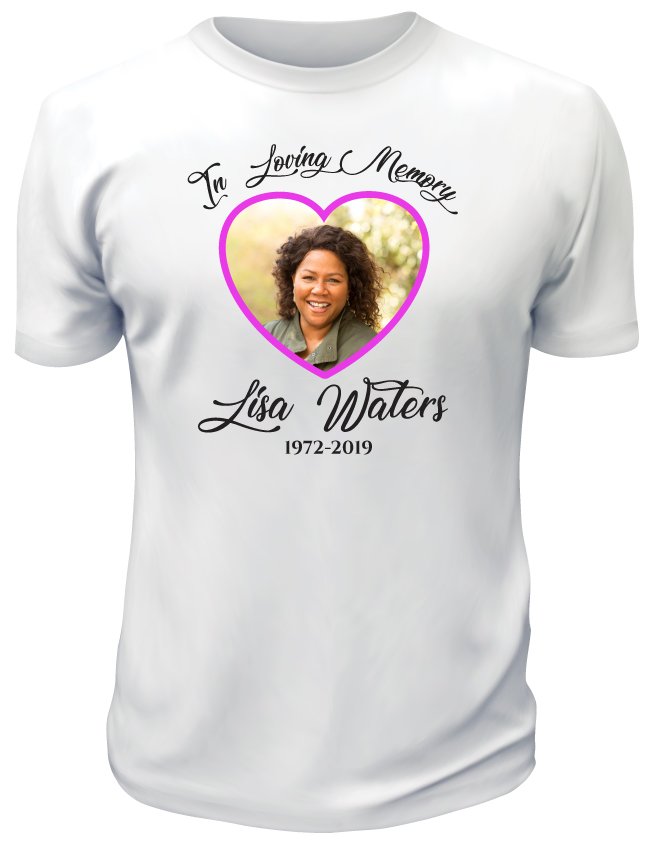 Heart Memorial T-shirt In Loving Memory