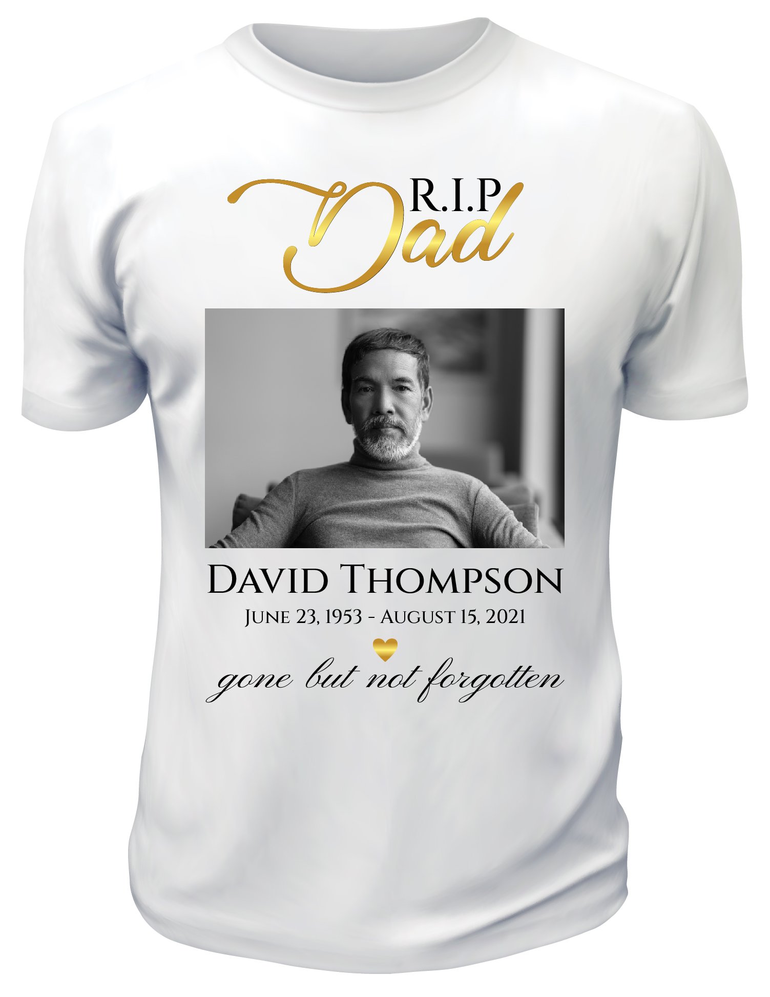 Center T-shirt PNG Design Memorial RIP Design Funeral 