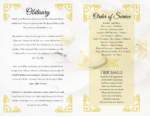 Yellow Flowers Funeral Program