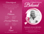 Breast Cancer Funeral Program Memorial