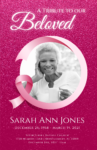 Breast Cancer Funeral Program Memorial