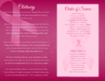 Breast Cancer Funeral Program Memorial