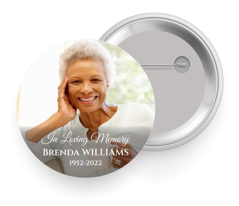 Memorial Buttons For Funeral - Memorial Photo Buttons