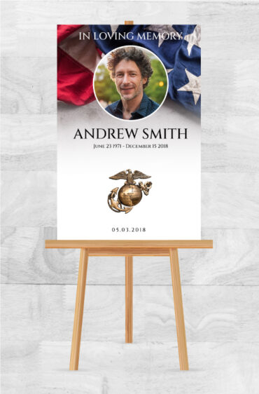 US Marines Funeral Easel Poster