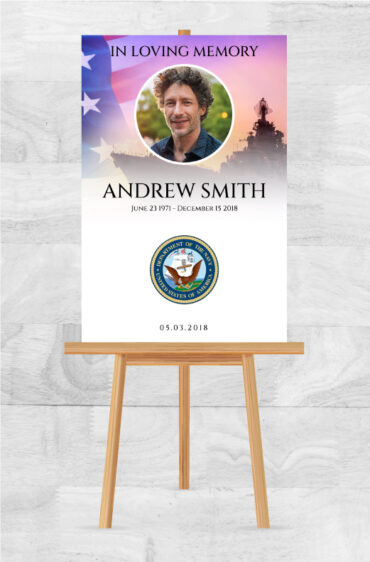 US Navy Funeral Easel Poster