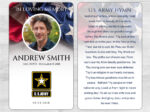 US Army Memorial Prayer Card