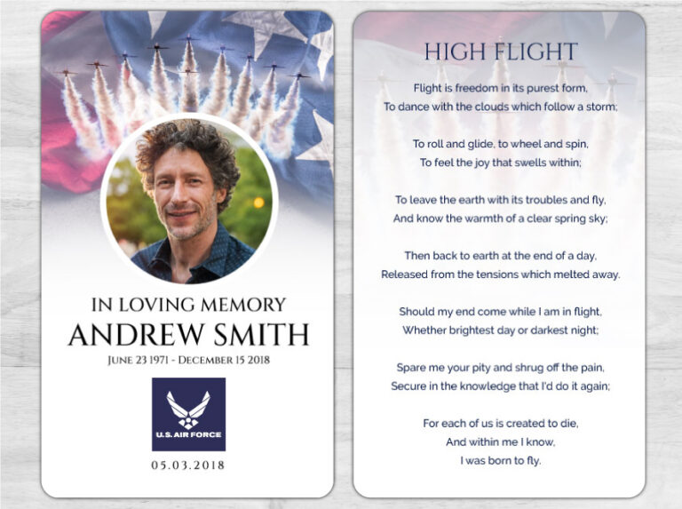 Laminated Prayer Cards For Funeral 