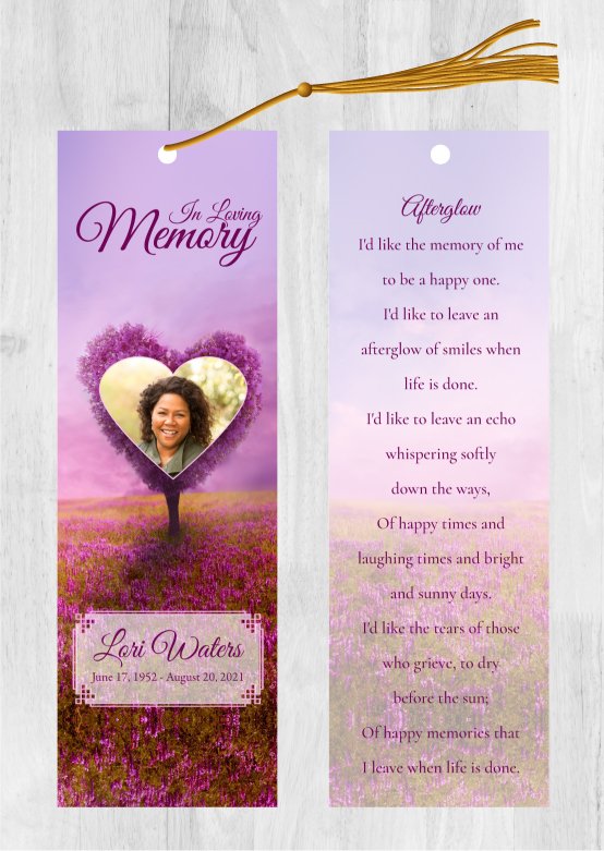 Purple Heart Tree Memorial Bookmark