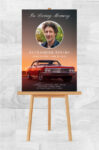 Classic Muscle Car Funeral Easel Poster