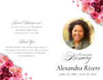 Roses Flower Funeral Program