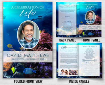 Ocean Life Funeral Program