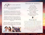 Christian Cross Funeral Memorial Program