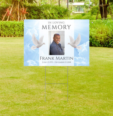 Memorial Yard Sign Dove In Loving Memory