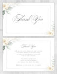 Funeral Memorial Thank You Card Flowers