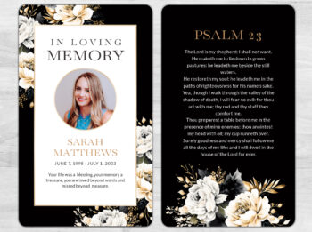 Prayer Card Printing To Commemorate A Loved One