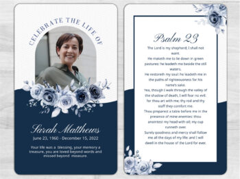 Laminated Memorial Cards To Celebrate A Loved One