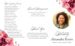 Red Roses TriFold Funeral Program