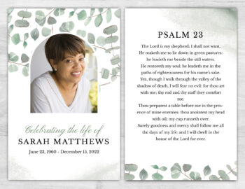 Memorial Pamphlet Greenery/Foliage