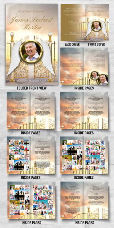 Golden Gates Heaven Funeral Program