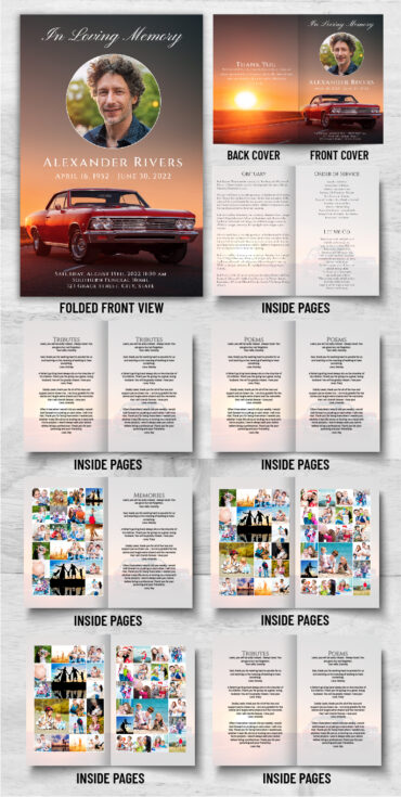 Muscle Car Chevy Funeral Program