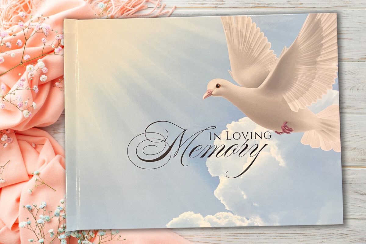 Dove Sky Funeral Guest Book