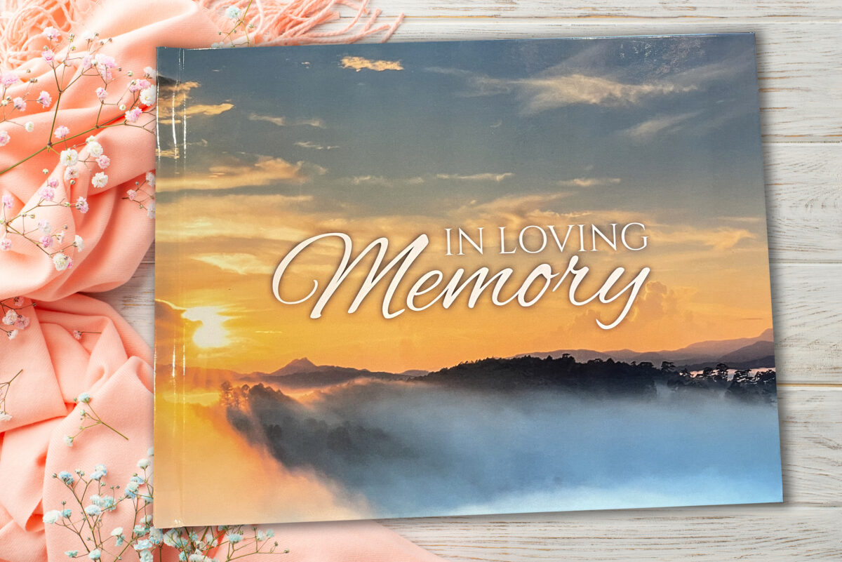 Mountain Sunrise Funeral Memorial Guest Book