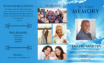 Stairs to Heaven Clouds Trifold Funeral Program