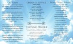 Stairs to Heaven Clouds Trifold Funeral Program