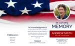 American Flag Military Trifold Funeral Program