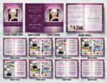 Purple Angel Wings Funeral Program