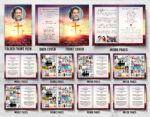 Christian Cross Funeral Memorial Program