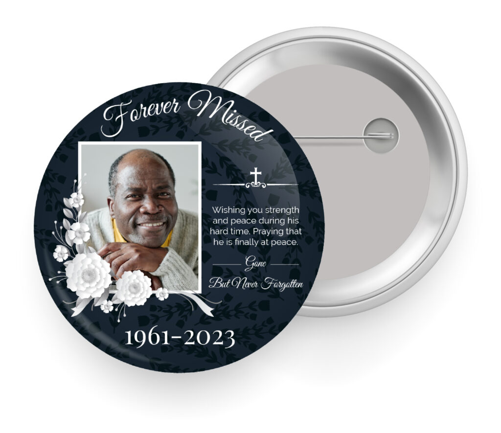 Memorial Buttons For Funeral - Memorial Photo Buttons