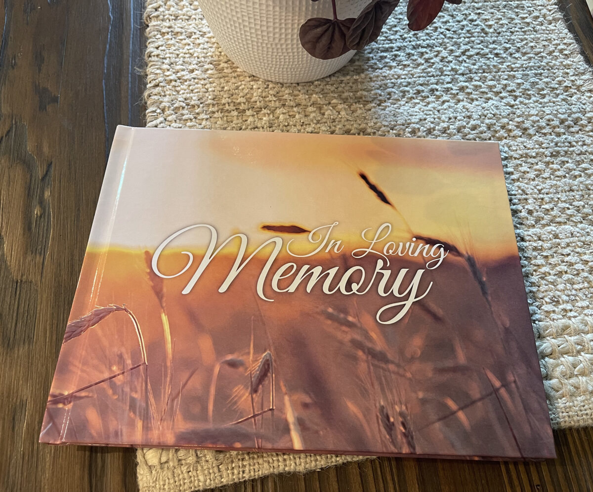 Wheat Field Funeral Memorial Sign in Guest Book