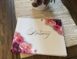 Red Roses Flower Funeral Memorial Sign in Guest Book