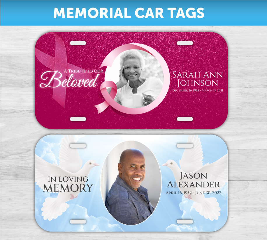 Memorial Car Tags