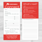 Church Connection Cards Red