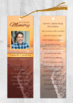 sunset over waves funeral memorial bookmark