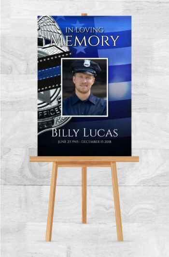 police officer funeral memorial poster