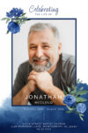 Blue Flowers Funeral Memorial Poster