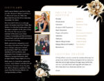 Black White Gold Roses Funeral Program