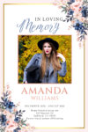 Floral Bouquet Funeral Memorial Poster