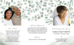 Leaf Design Funeral Program