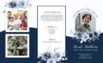 Blue Roses Funeral Memorial Program